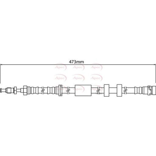 Apec Brake Hydraulic Hose Line Front HOS4184