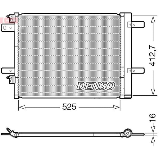 Denso Air Conditioning Condenser fits Citroën C4 Grand Picasso II 2013-2018