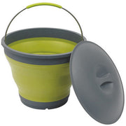 Collaps Bucket with Lid Green: Compact and Collapsible Camping Bucket with Lid Outwell - Dynamic Drive