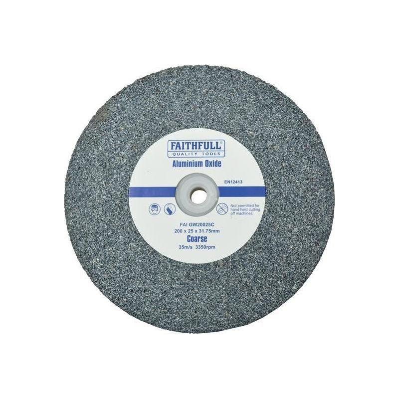 Faithfull General Purpose Grinding Wheel 200 x 25mm Coarse Alox Faithfull - NN4 Online