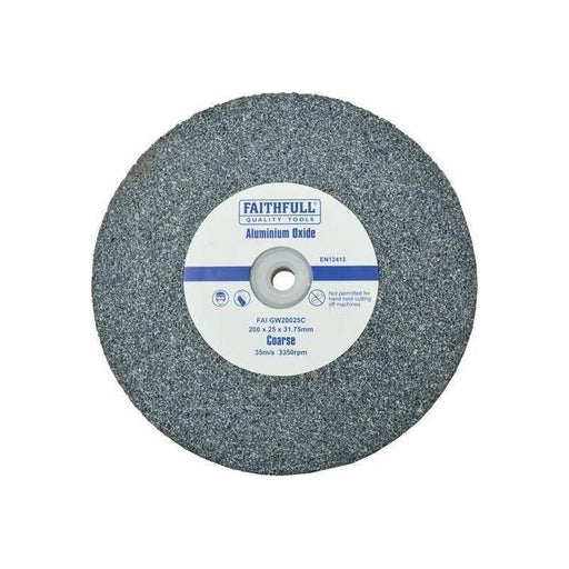 Faithfull General Purpose Grinding Wheel 200 x 25mm Coarse Alox Faithfull - Town Tools