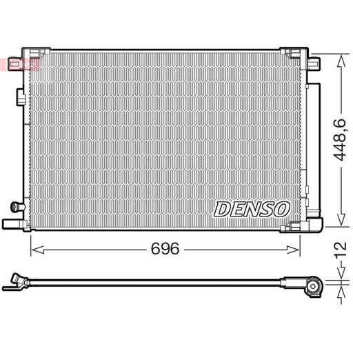 Denso Air Conditioning Condenser fits Toyota Camry 2017 on 2.0 2.5 3.5
