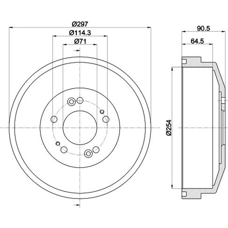 Mintex Brake Drum Assembly Rear fits Kia Sedona 1999-2007 2.5 2.9 3.5