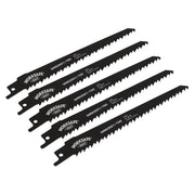 Sealey Reciprocating Saw Blade 150mm 6tpi Pack of 5 WRS3021/150 Sealey - Dynamic Drive