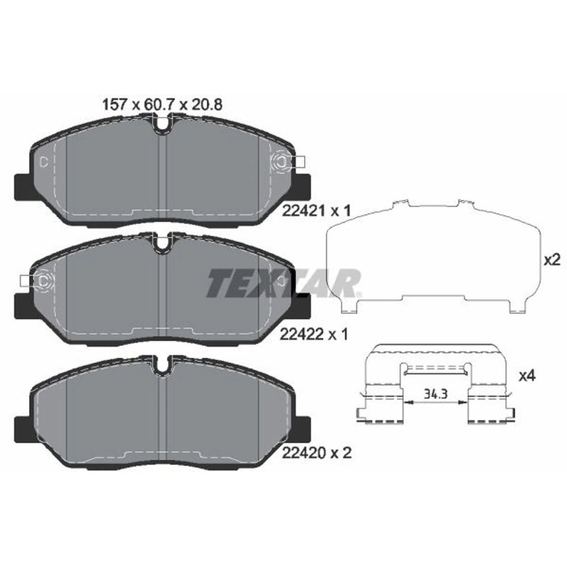 Textar Front Brake Pad Set 2242101