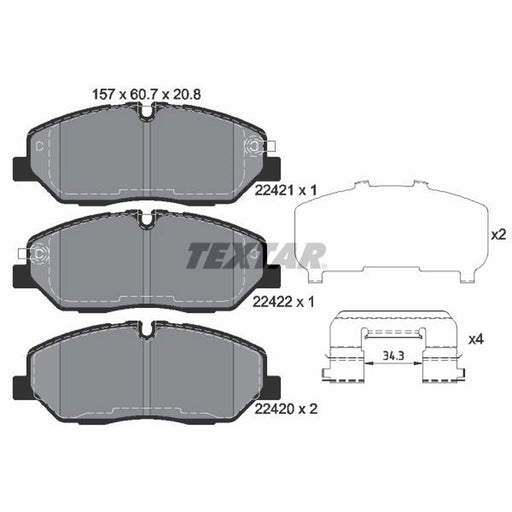 Textar Front Brake Pad Set 2242101