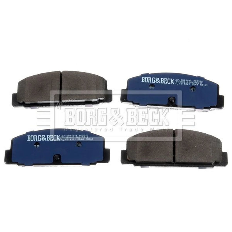 Borg & Beck Front & Rear Brake Discs & Pads fits Mazda 626 Station 1991-1992 2.2
