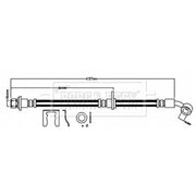 Borg & Beck Brake Hydraulic Hose Line Rear Right BBH7990