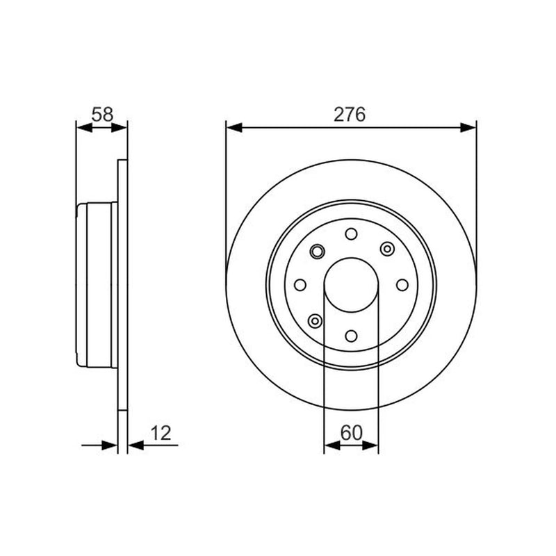 Bosch Rear Brake Solid Discs & Pads fits Chevrolet Epica 2006-2011 2.0 2.5