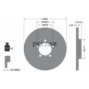 Textar 2 x Solid Brake Discs 92037900