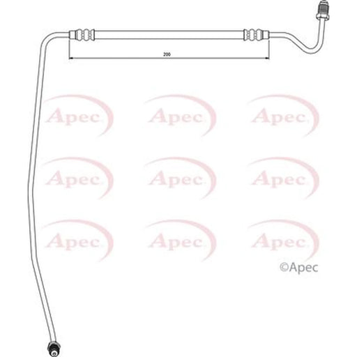 Apec Brake Hydraulic Hose Line outer HOS4065
