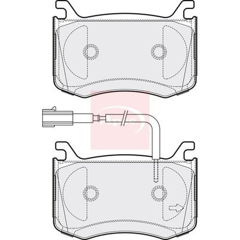 Apec Front Brake Vented Discs & Pads fits Alfa Romeo Giulia 2015-2022 2.0 2.2