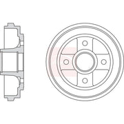 Apec Brake Drum Assembly Rear fits Suzuki Ignis II 2003 on 1.3 1.5