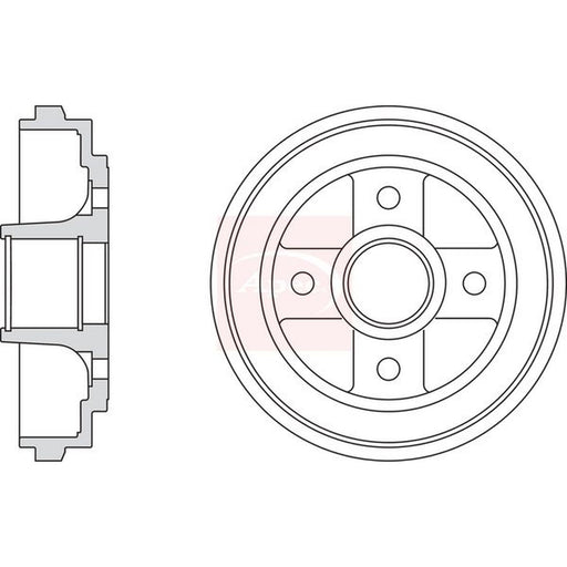 Apec Brake Drum Assembly Rear fits Suzuki Ignis II 2003 on 1.3 1.5