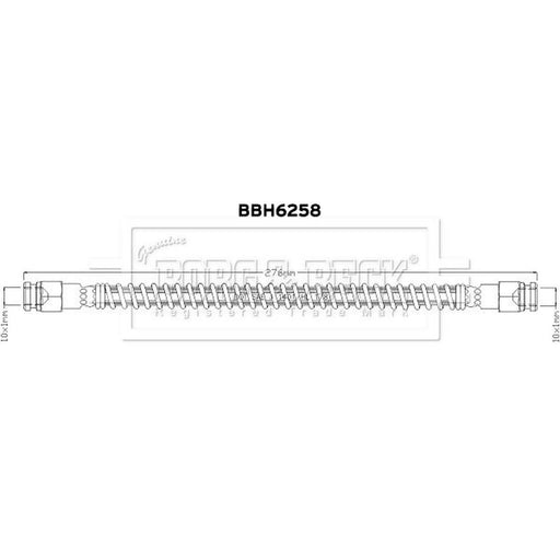 Borg & Beck Brake Hydraulic Hose Line Rear Right BBH6258