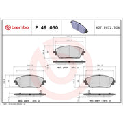 Brembo Front & Rear Pads fits Mazda 3 2013-2019 1.5 1.6 2.0 2.2
