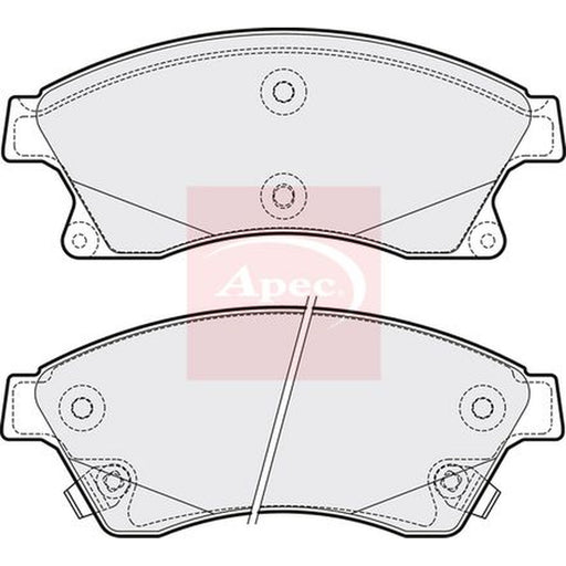 Apec Front Brake Pad Set fits Chevrolet Aveo 2011-2015 1.3 1.4 1.6