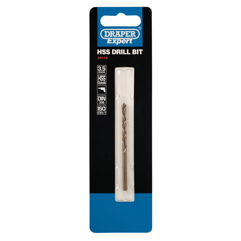 Draper HSS Cobalt Drill Bit, 3.5mm 39116 Draper - Dynamic Drive