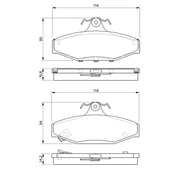 Bosch Front & Rear Pads fits Ssangyong Korando 1996-2006 2.0 2.3 2.9 3.2
