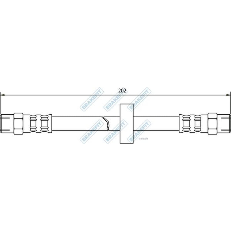 Apec Brake Hydraulic Hose Line Rear fits Audi 100 C2 1977-1982 2.1