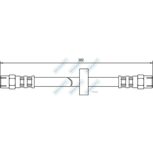 Apec Brake Hydraulic Hose Line Rear BHO4018