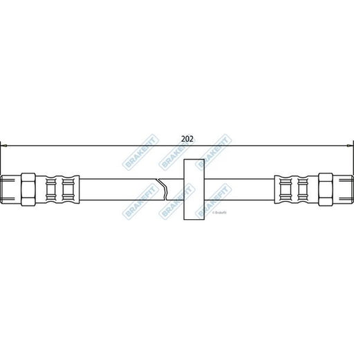 Apec Brake Hydraulic Hose Line Rear fits Audi 100 C2 1977-1982 2.1