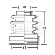Borg & Beck Drive Shaft Bellow Kit transmission sided BCB2771