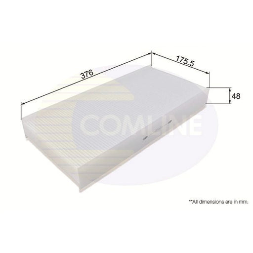 Comline Cabin Air Filter (Pollen Filter) fits Citroën Dispatch II 2007-2016