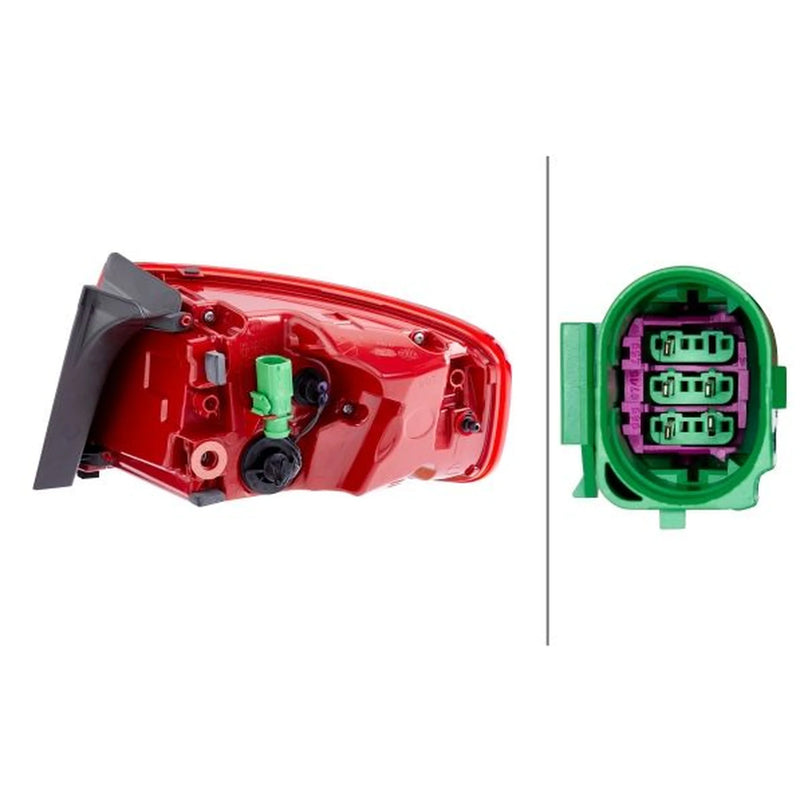 Hella Tail Light / Lamp W16W Left fits Audi A4 B8 2007-2015 1.8 2.0 3.0