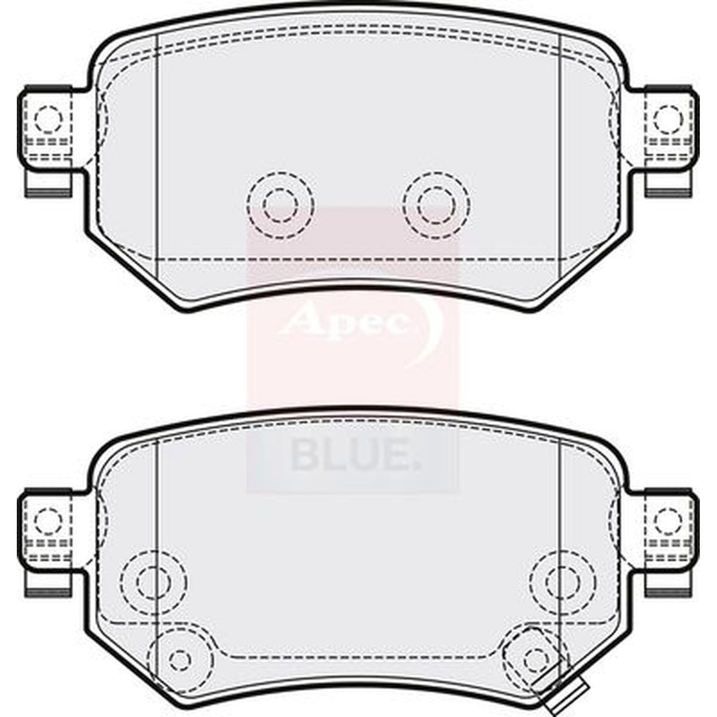 Apec Rear Brake Pad Set fits Mazda 6 2012-2020 2.0 2.2 2.5
