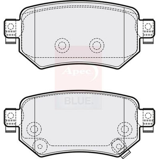 Apec Rear Brake Pad Set fits Mazda 6 2012-2020 2.0 2.2 2.5