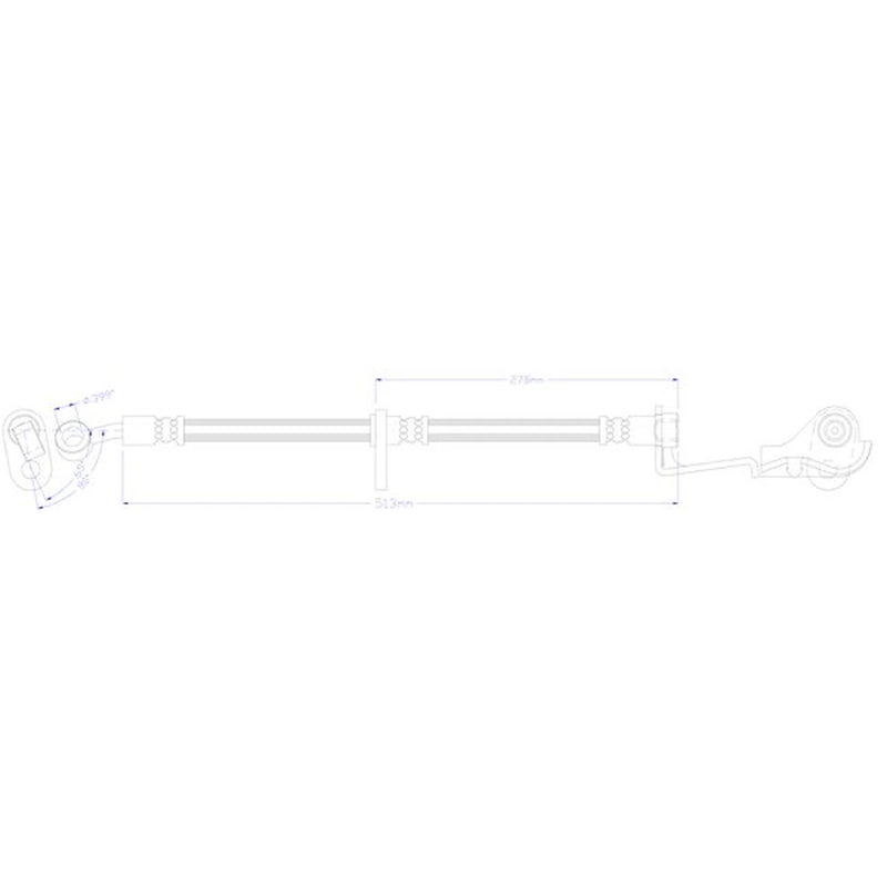 Juratek Brake Hydraulic Hose Line Front Right fits Honda Insight 2009-2013 1.3