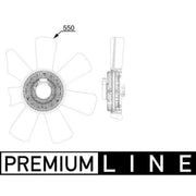 Mahle Engine Cooling Fan fits Case Ih Maxxum 2002-2007