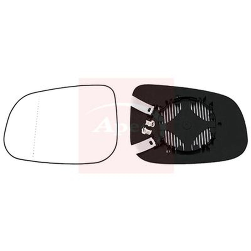 Apec Exterior Wing Mirror Glass Left fits Volvo C30 2006-2013 1.6 1.8 2.0 2.4