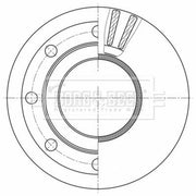 Borg & Beck 2 x Vented Brake Discs BBD32621