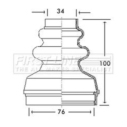First Line Drive Shaft Bellow Kit Front Left fits Citroën Berlingo 1996-2011