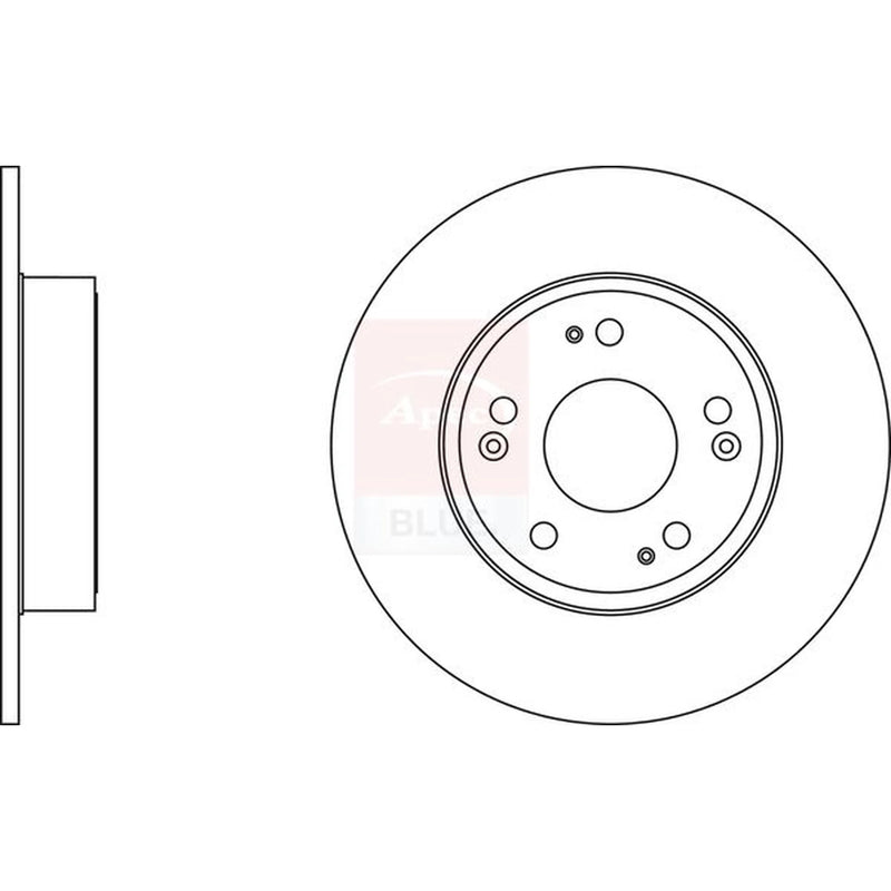 Apec 2 x Solid Rear Brake Discs SDK6582-x2