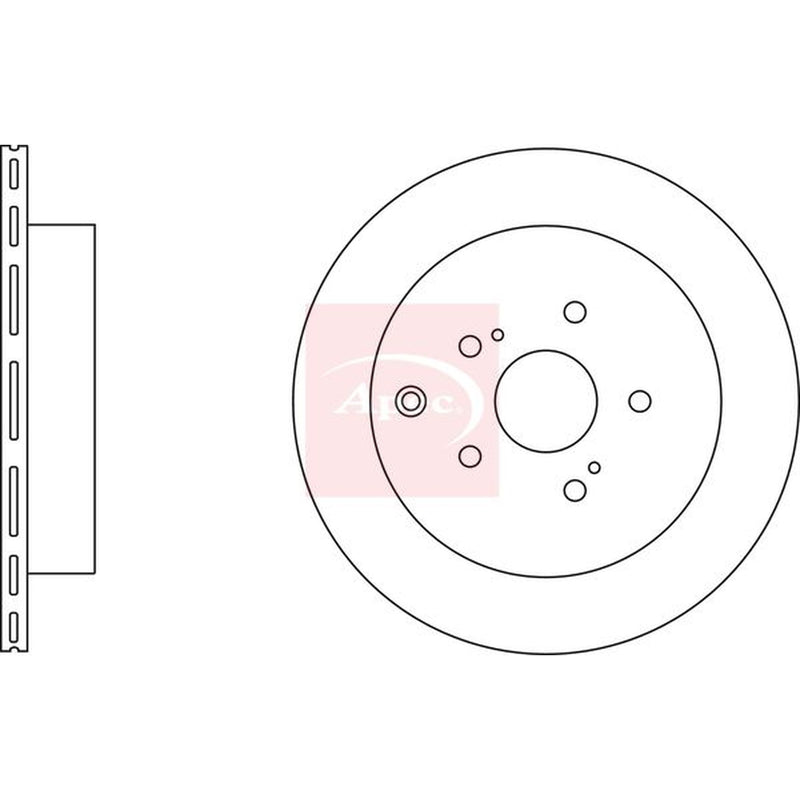 Apec 2 x Vented Brake Discs fits Suzuki Grand Vitara II 2005-2015 1.9 2.0 2.4