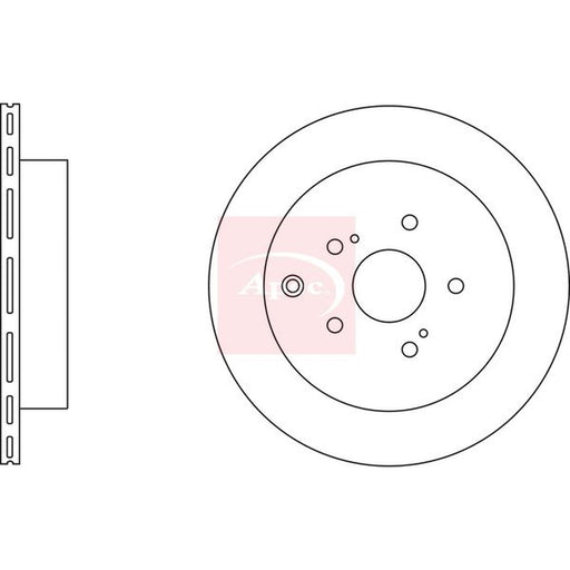 Apec 2 x Vented Brake Discs fits Suzuki Grand Vitara II 2005-2015 1.9 2.0 2.4