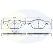 Comline Front Brake Discs & Pads fits Ford Kuga II 2013-2019 1.5 1.6