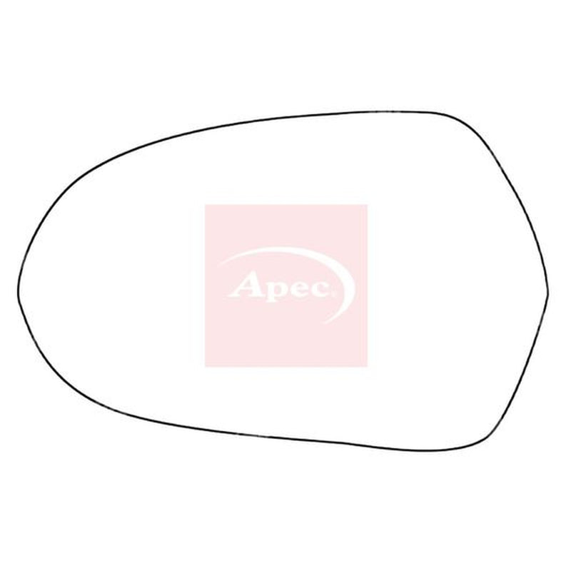 Apec Exterior Wing Mirror Glass Left fits Audi A3 2011-2012