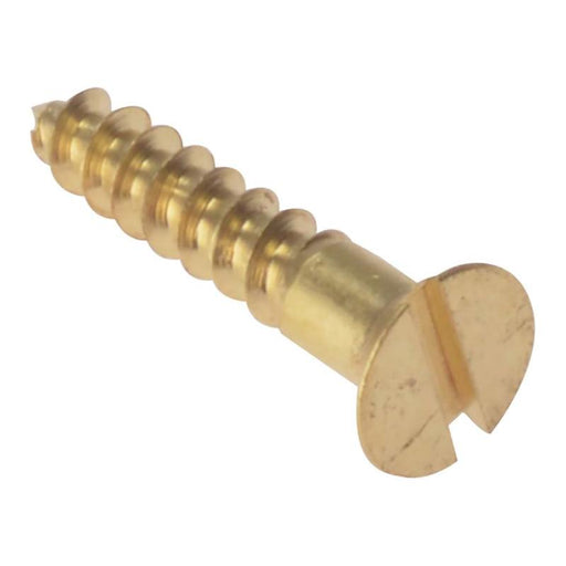 Forgefix Wood Screw Slotted CSK Solid Brass 1/2in x 6 Box 200 ForgeFix - NN4 Online