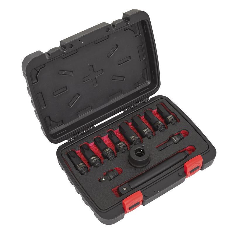 Sealey Premier Premier Impact Socket Bit & Accessories Set 3/4"Sq Drive 12pc Sealey Premier - Dynamic Drive
