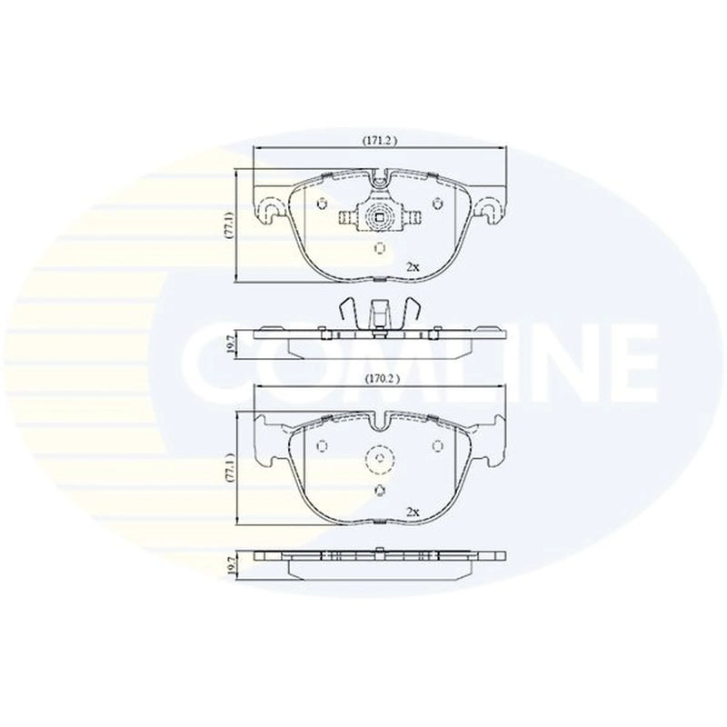 Comline 4 x Front Brake Pad Set fits BMW X4 2015-2018