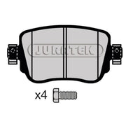 Juratek Front & Rear Brake Discs & Pads fits VW Sharan 2011-2022 1.4 2.0