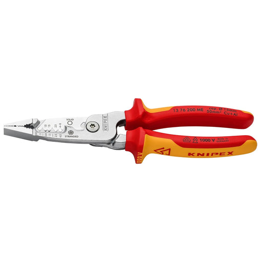 KNIPEX 13 76 200 ME VDE Wire Stripper with Multi-Component Grips, 200mm - image 1