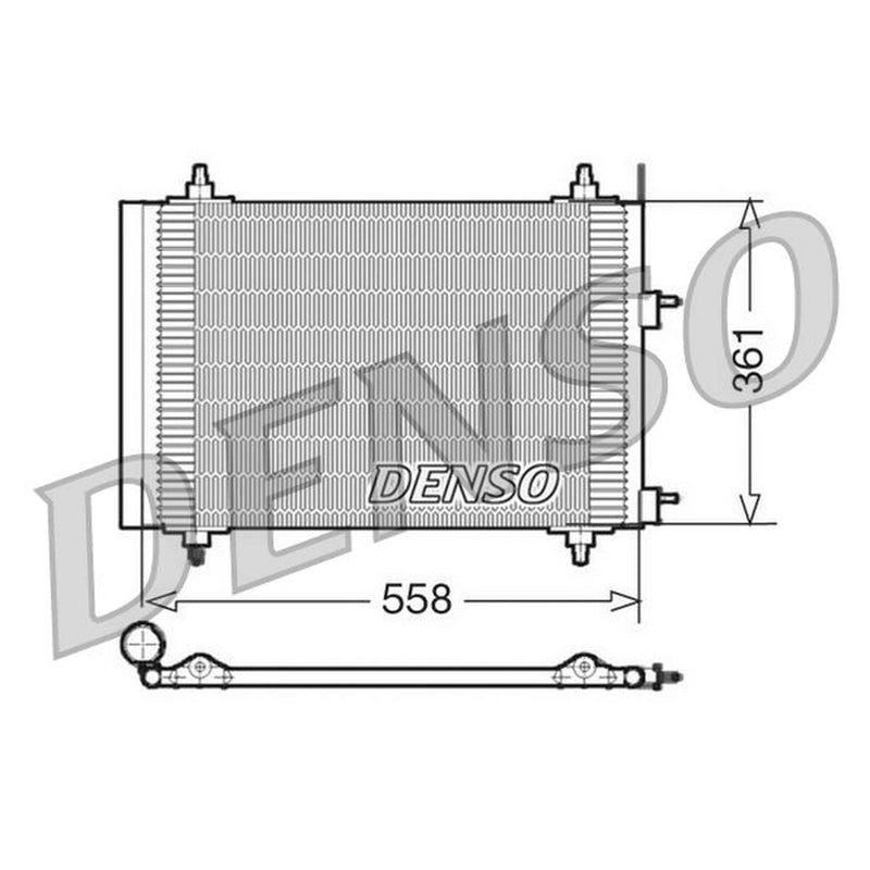 Denso Air Conditioning Condenser fits Citroën C4 2004-2011 1.6