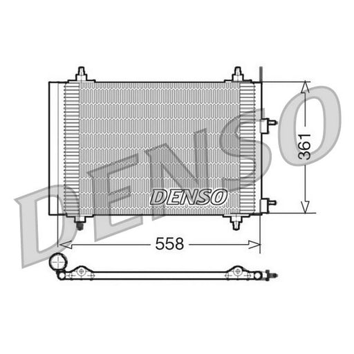 Denso Air Conditioning Condenser fits Citroën C4 2004-2011 1.6