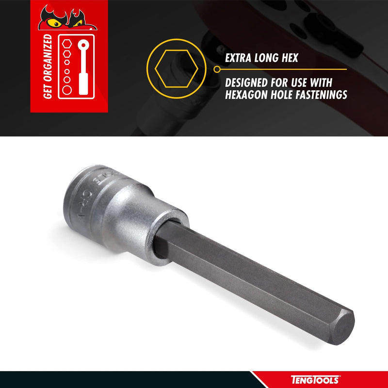 Teng Tools 1/2" Long Hex Bit Socket Metric 12mm Teng Tools - Dynamic Drive