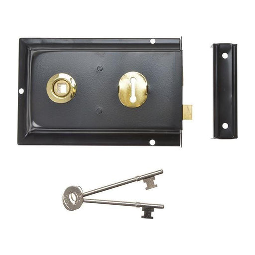 Yale Locks P334 Rim Lock Black Finish 156 x 104mm Visi Yale Locks - NN4 Online